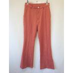 * ⊇ JEANASIS Jeanasis кромка разрез осень-зима flare pants размер M оттенок коричневого женский E