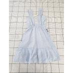 ◇ ⊂ ジェニィラブ キッズ 子供服 チェック柄 キャミソール ワンピース サイズ140 ライトブルー ホワイト系 女の子 E