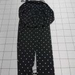 ◇ ⊂ ベルーナ 水玉模様 ノースリーブ 膝下丈 ワンピース サイズL ブラック系 レディース E