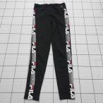 * Θ [ filler FILA] боковой Logo леггинсы брюки оттенок черного женский M размер спорт одежда E