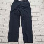 * Θ [ Uniqlo UNIQLO]U широкий Fit tuck брюки темно-синий серия талия 70cm мужской E