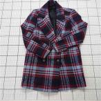 ◇ ⊇ フォーエバー21 FOREVER21 チェック柄ダブルジャケットコート レディース Lサイズ E