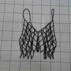 * Θ No-brand бисер плетеный бюстье топ оттенок черного женский E