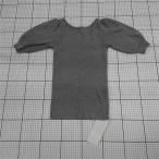 ショッピング神戸 レタス ◇ Θ 未使用 神戸レタス KOBE LETTUCE C3147 パフスリーブリブニット グレー系 レディース E