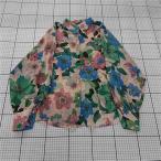 ショッピングzara ◇ ⊂ ザラ ZARA 8196/212/069 花柄シアーシャツ 長袖 レディース Mサイズ ベージュ系 マルチ E