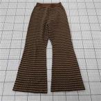 * ⊇ lawgylauji- общий рисунок вязаный flare pants оттенок коричневого женский F размер E