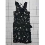 ◇ ⊂ メゾンマーブル MAISON MARBLE フリル花柄ワンピース ブラック系 レディース E
