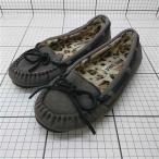 ショッピングMINNETONKA ◇ ⊇ ミネトンカ MINNETONKA 4409 モカシン ファーライニング グレー系 レディース E
