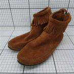 ショッピングMINNETONKA ◇ Θ Minnetonka ミネトンカ フリンジショートブーツ ブラウン系 サイズ表記なし E