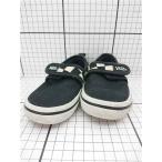 * Θ Vans VANS V47CJS контрольно-измерительный прибор панель рисунок липучка спортивные туфли ремень Logo Kids размер 14cm черный / оттенок белого E