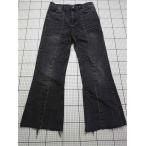 * Θ Zara ZARA EUR40 оттенок черного Denim брюки semi flare pants 40 размер женский E