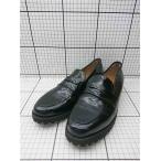 * Θ United Arrows зеленый этикетка сирень расческа ng Loafer формальный оттенок черного мужской L размер E