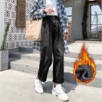 ショッピングガウチョパンツ ガウチョパンツ レディース デニムパンツ 暖パンツ 裏起毛 厚手 暖かい ジーンズ スカーチョ ガウチョ スウェット サルエルパンツ 冬ズボン 秋冬 送料無料