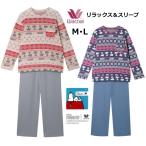 ワコール レディースパジャマ  長袖長パンツ FDW435　サイズ /M・L　 カラー/BE・KO　トップ綿100％ 　NEWモデル春秋冬用スリーブ