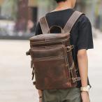 リュック　メンズ　リュックサック 　デイパック　ビジネス　バックパック　レザー　通勤通学　旅行　出張　アウトドア　自転車鞄　カバン