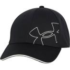 アンダーアーマー UA DRIVE LOGO ADJUSTABLE CAP UAドライブ ロゴ アジャスタブル キャップ Black/White 6001270 2026ss 25p