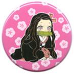 鬼滅の刃コレクション缶バッジ プチキャラver. 竈門禰豆子(背景：麻の葉)