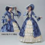 貴族ドレス ワンピース ヨーロッパ 西洋ドレス 劇場 中世貴族風 青 宮廷ドレス 王族服 舞台 オペラ声楽 パーティー 演奏会 豪華 ステージ衣装 サイズ指定可