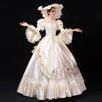 ショッピングプリンセス 【S/M/L/XL】ドレス ステージ衣装 中世貴族風 お姫様ドレス パーティー ドレス ファスナータイプ 演奏会用ロングドレス プリンセスライン