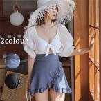  One-piece купальный костюм женский купальный костюм брюки имеется sexy оборка .. чувство body type покрытие море горячие источники модный Корея способ bai цвет чёрный белый M L 2L