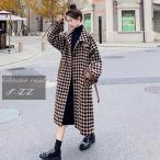 チェスターコートチェック柄レディー...