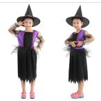 コスプレ衣装 帽子付き 子供用 魔女 子供コスプレ ハロウィン 魔女 ハロウィン衣装 ワンピース キッズ用 ハロウィン仮装 コスチューム