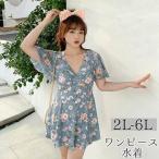  One-piece купальный костюм .....botanikaru рисунок большой размер ..... купальный костюм resort экспонирование запись . большой размер купальный костюм женщина body type покрытие 2L-6L серый 