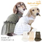 ショッピングラメ ラメボーダーフリルワンピース(ダックス チワワ トイプードル 小型犬用) 犬服 ドッグウェア ネコポス値2 春夏秋