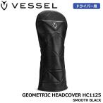  новый товар * оправа *VESSEL*HC1125 geo me Trick крышка головки цилиндров *GEOMETRIC*Leather*<DW> Driver для * гладкий черный * натуральный кожа 