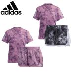 爆買 アディダス レディース ランニング上下セット 半袖 パンツ Tシャツ セットアップ マラソン トレーニング 4インチ adidas DMH26-DMH23