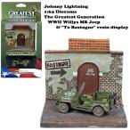 JOHNNY LIGHTNING ジョニーライトニング 1/64 ジープ ミリタリー ミニカー ジオラマ セット1:64 WWII Willys MB Jeep &amp; "To Bastogne" Diorama ミニカー