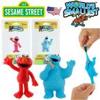 ショッピングスクイーズ セサミストリート エルモ クッキーモンスター スクイーズ おもちゃ フィギュア WORLD'S SMALLEST SESAME STREET STRETCHIES ストレス解消 癒し