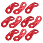  алюминиевый трос ползун красный 10 шт. комплект свободный металлические принадлежности легкий aluminium сплав дыра диаметр 6~7mm длина . обивка . регулировка обивка . регулировщик палатка . брезент строение .HIKCSSET10