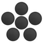 ショッピングコースター シリコン製コースター 6枚セット ブラック 丸型 耐水 耐熱コースター ソフトシリコン素材 立体型 凹面で水滴をキャッチ  お手入れ簡単 シンプルデザイン CCSS06S