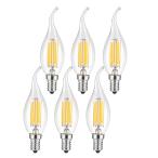 KY LEE C35 シャンデリア電球 60W形相当 E12口金 LED エンジン電球 蝋燭型 6W フィラメント LED電球 電球色 27