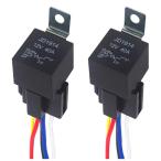 SensaBliss リレー 5線(5極) DC12V 40A 車専用 2個セット車モーター用 リレー ヒューズ 自動車用リレーテスター 1