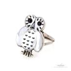 FUNNY公式ストア ズニ族 Reginda Kallestewa アウル リング 【サイズ展開あり】シェル フクロウ インディアンジュエリー 天然石 スターリングシルバー