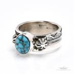 FUNNY公式ストア ナバホ族 ヘンリー・マリアーノ ターコイズ付きスタンプワーク リング [10号] インディアンジュエリー 指輪 NAVAJO ファニー