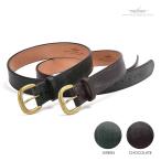 FUNNY公式ストア ファニーオリジナル 1-1/2 ストーレト フラットトップ ベルト ブリティッシュブライドル ベルト グリーン チョコ 緑 茶色 バックル シンプル