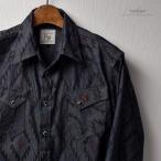 FUNNY公式ストア ファニーオリジナル ウエスタンシャツ Indigo Rug インディゴ・ラグ 綿 スナップボタン 日本製 メンズシャツ 長袖 カジュアル 2511-3