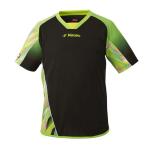 Nittaku（ニッタク） 卓球ゲームシャツ DELTO SHIRT デルトシャツブラック×グリーンO