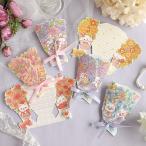  цветок букет миникар do6 шт. комплект лента имеется цветочный принт иллюстрации сообщение карта день рождения Рождество симпатичный кошка ... бесплатная доставка 