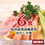 紀州産南高梅 使用 冷やし中華セット 6食 【麺+スープ】 麺とスープのセット ポイント消化 冷麺 冷し中華 梅 送料無料 1000円ポッキリ 乾麺