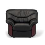 送料無料 シエルアームチェア応接ソファーダークブラウン（RE-2151 V4 DBR） ビニールレザー張り