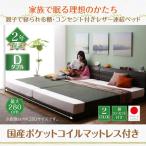 ダブルベッドマットレス付き国産ポケ...