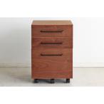  тумбочка на колесах 3 уровень 40cm боковой грудь из дерева с роликами . Brown 