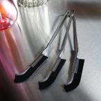 隙間ブラシ／大津式お掃除ブラシJ（3本組）【掃除グッズ 隙間汚れ すみずみ プロの道具 ステンレス サッシ汚れ 排水溝掃除】