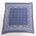  б/у - ba рукоятка k бандана 80s цветочный принт хлопок темно-синий темно-синий 25jun27