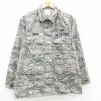  old clothes long sleeve military jacket lady's 00s US Air Force utility digital Tiger duck gray camouflage 23oct16 used a