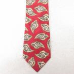  б/у галстук 90s цветочный принт шелк темно-красный 25jul01